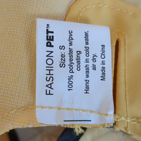 Small Yellow Reflective Dog Raincoat - Picture 10 of 10